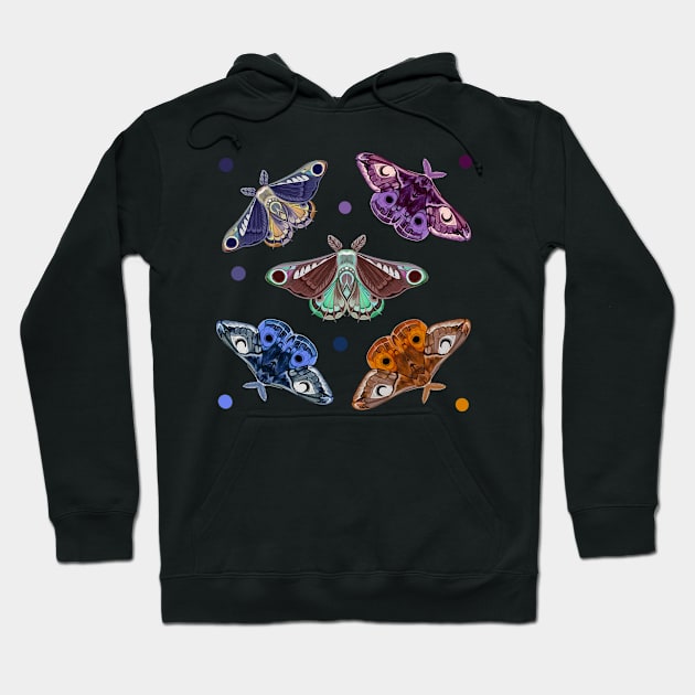 Moth sticker set 1 Hoodie by astronauticarte